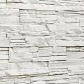 White Natural Stacked Stone Wall Design With Textured Surface For Modern Interior Spaces
