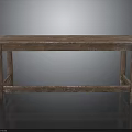 Rustic Brown Wooden Bench Furniture With Simple Design And Solid Structure