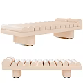 Modern sofa stool chaise 3d model