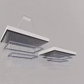 Modern Crystal Chandelier With Geometric Design And Hanging Crystal Strips For Contemporary Interior