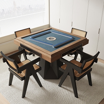 Modern Mahjong Table and Chair Mahjong Table Chess and Card Table 3d model