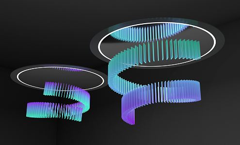 Modern Adornment Spiral Rising Technology acrylic tablet 3d model