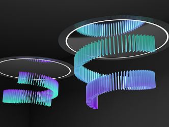 Modern Adornment Spiral Rising Technology acrylic tablet 3d model