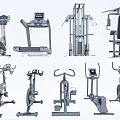 Fitness Sports Equipment Including Treadmills Exercise Bikes Elliptical and Strength Machines