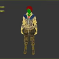 Red Haired Fantasy Game Movie Character In Black Outfit With Leather Details Gloves And Boots