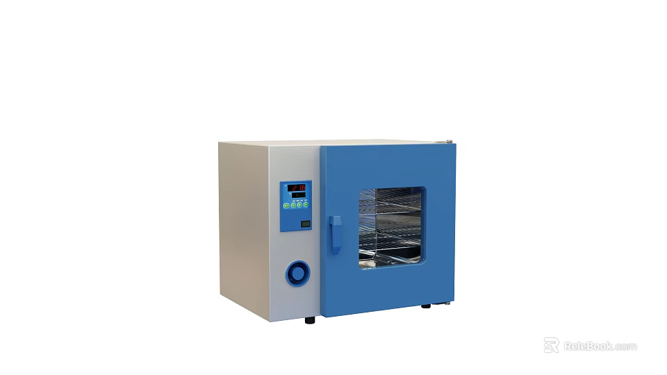 Laboratory Drying Oven With Digital Control Panel Transparent Door And Internal Shelves 3d model 