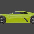 Green luxury car 3d model