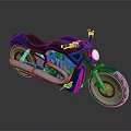 Blue Vintage Motorcycle With Brown Seat And Silver Exhaust On Dark Background