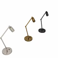 Modern Adjustable Desk Lamps With Metallic Finish Flexible Arms And Different Colors