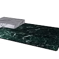 Modern Coffee Table With Gray And Green Marble Top For Living Room