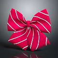 Red Bow With White Stripes Commercial Decoration Equipment For Retail Gift Packaging
