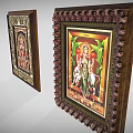Traditional Decorative Wall Art Furniture With Intricate Frames And Cultural Motifs