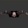 Cyberpunk 3D Humanoid Character With Pink Hair And Mechanical Arm Leg Armor