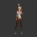 Game Character In Bunny Nurse Outfit With Red Cross Hat