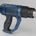 Blue Electric Power Tool With Handle Motor Component Metal Rod And Black Parts