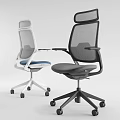Modern Ergonomic Mesh Office Chair With Adjustable Height Armrests And Lumbar Support