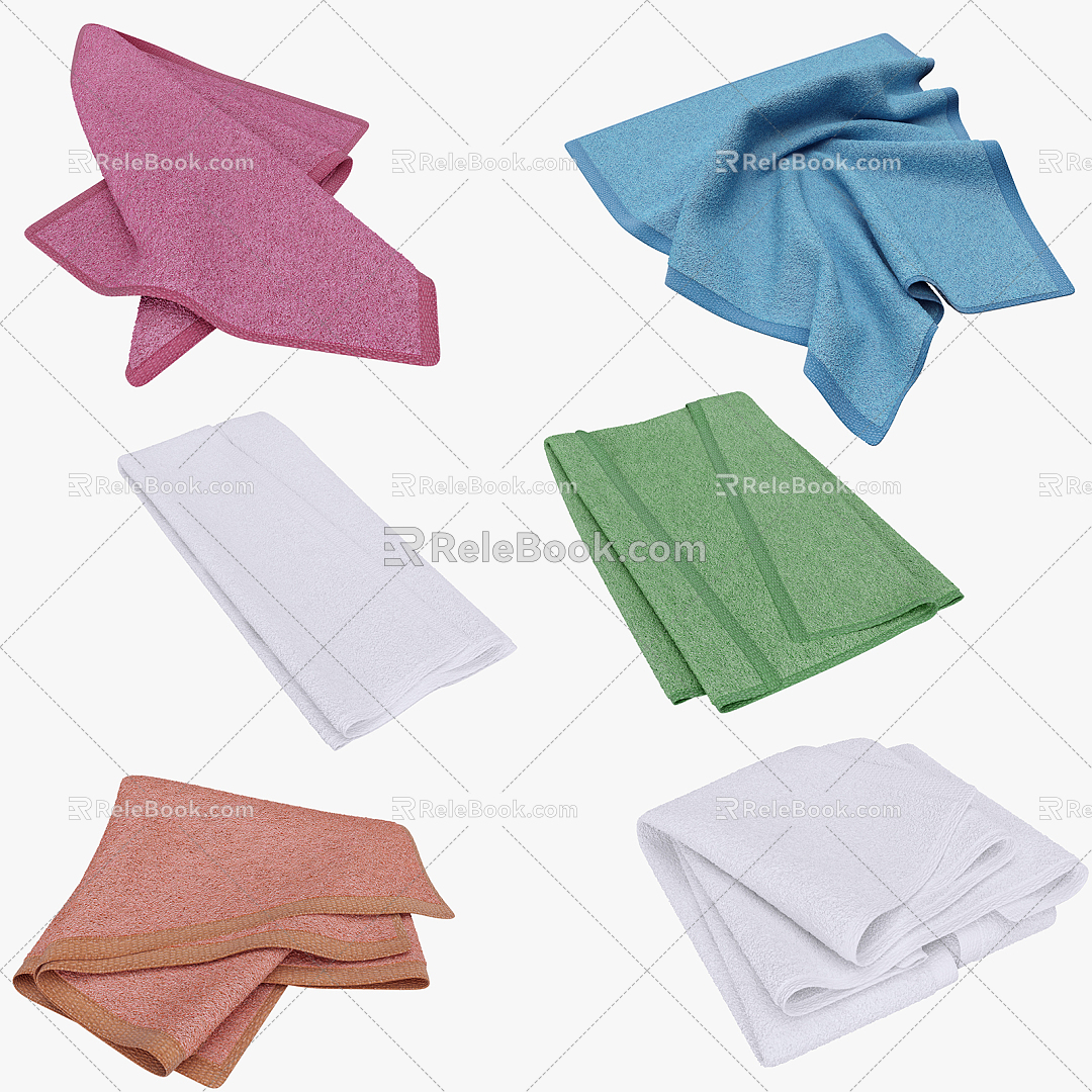 Modern towel towel combination 3d model