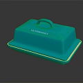 Elegant Turquoise Dinnerware Set with Rectangular Lid and Tray for Dining Table Use