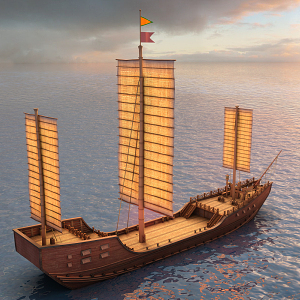 New Chinese-style Sailing Ship of Ming Dynasty 3d model