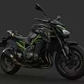 Modern Black and Green Motorcycle With Sporty Design And Sleek Features