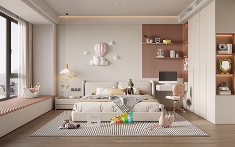 Modern Children's Room Girls Children's Room 3d model