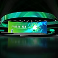 Futuristic Stage Design With Bright Lighting And Large Digital Screen 3d model