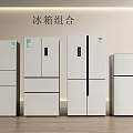 Various Models of Refrigerators and Freezers in Modern Showroom