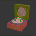 Gold Ring With Blue Gemstones In Open Wooden Box With White Padding