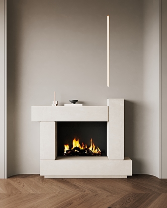 Quiet Fireplace Geometric Electronics 3d model