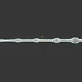 Handcrafted Wooden Staff Weapon With Intricate Carved Patterns And White Middle Label