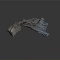 Twisted Plant Root With Natural Texture And Unique Shape On Gray Background