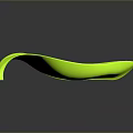 Vibrant Green Leaf Shaped Decorative Ornament with Smooth Glossy Surface for Home Interior