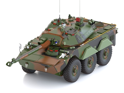 wheeled tank wheeled tank wheeled armored vehicle 3d model