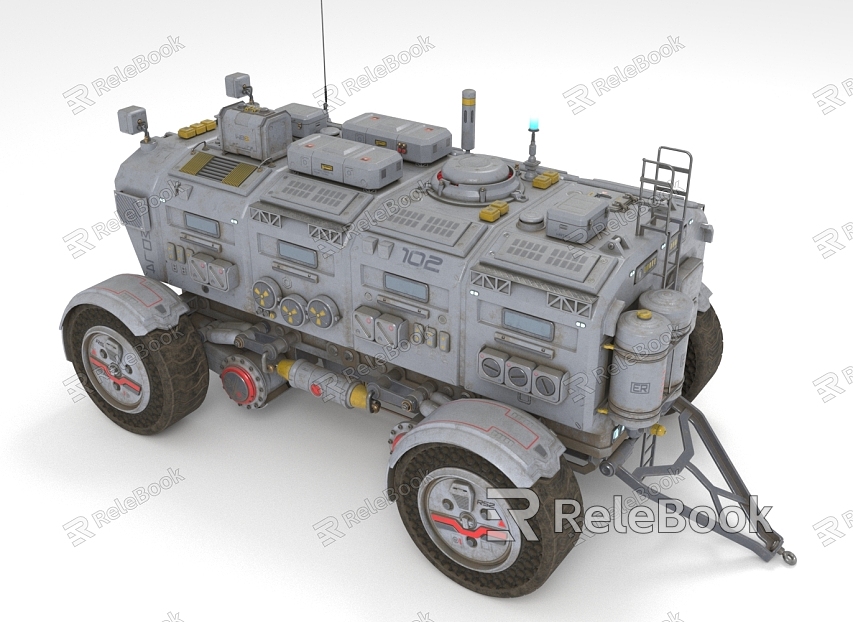 Space Rover Sci-Fi Transporter Planetary Land Vehicle model