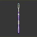 Purple And White Manual Toothbrush With Soft Bristles For Daily Oral Care
