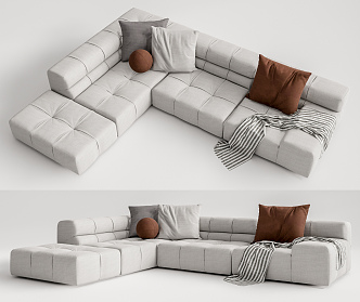 Modern corner sofa multiplayer corner sofa 3d model