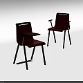 Red Office Chairs With Black Legs And Small Desk Modern Design