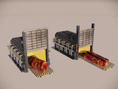 modern forging furnace 3d model