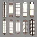 Modern Wall Sconces With Various Geometric Patterns And Decorative Frame Designs 3d model