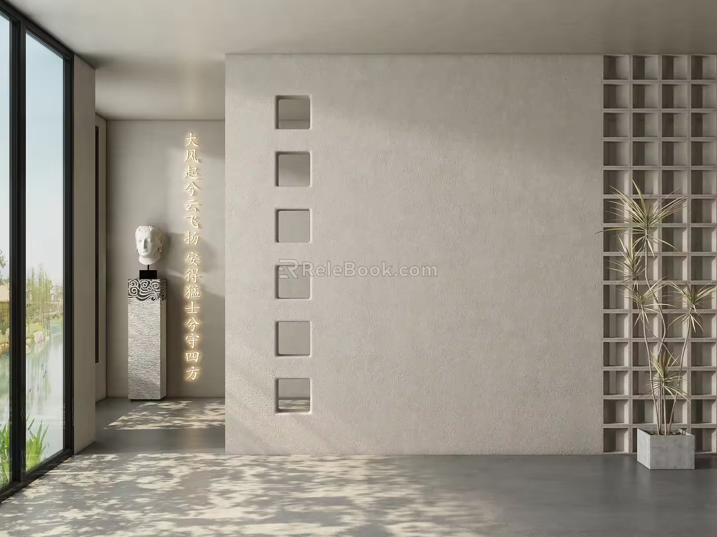 New Chinese-style Song-style partition porch 3d model