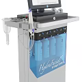 Two Units Of HydraFacial MD Medical Device With Mobile Cart Digital Screen And Solution Bottles