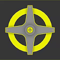 Cosmic Aerospace MS-3 Mechanical Component With Yellow And Gray Circular Structure For Spacecraft