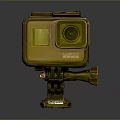 Yellow Action Camera Featuring Protective Casing Stable Mount Stand And Compact Design