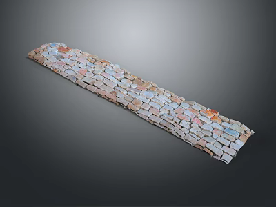 Colorful Pebble Stone Ground Surface Design Decoration Material Pattern Idea 3d model