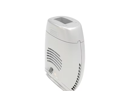 White Compact Dehumidifier With Digital Display And Ventilation Grilles 3d model