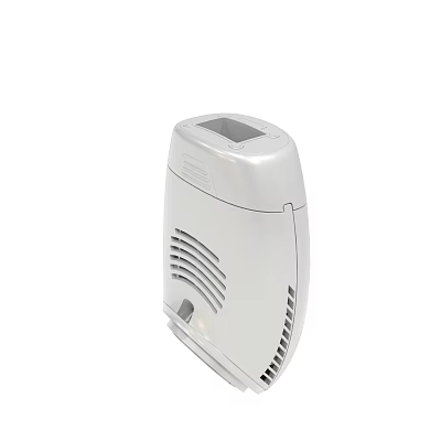 White Compact Dehumidifier With Digital Display And Ventilation Grilles 3d model