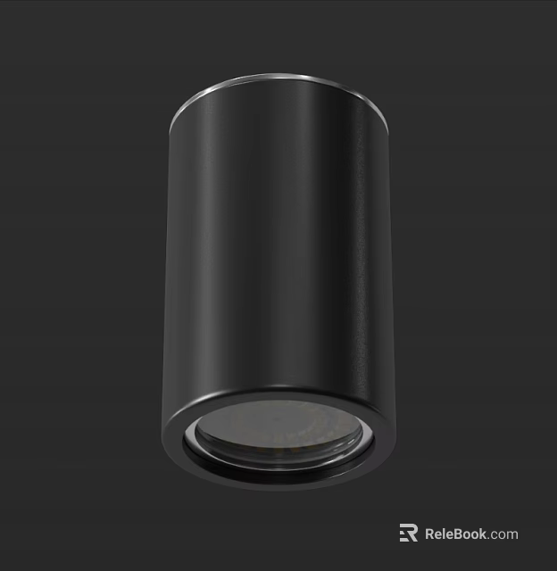 Black Modern Downlight Spotlight with Sleek Metal Design for Interior Lighting 3d model 