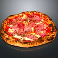 Delicious Freshly Baked Pizza With Crispy Crust Melted Cheese Pepperoni And Herbs