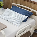 Hospital Ward Setting With Patient Bed And Foldable Accompanying Care Bed On Wooden Floor