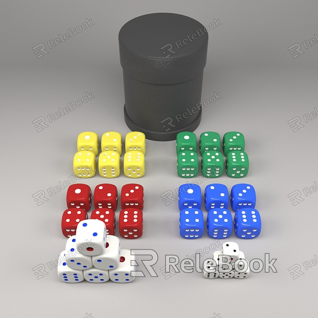 Modern Dice Dice Ornaments model